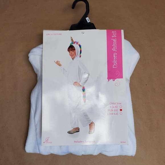 Seasons USA Unicorn Costume M(8-10) White - Picture 3 of 7